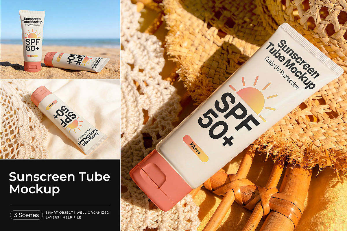 Sunscreen Tube Mockup, a Product Mockup by Pitchlook.Studio (Photo 1 of 4)