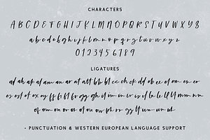 Unbound Signature Font