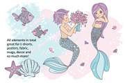 MERMAID IN LOVE, a Decorative Illustration by FARAWAYKINGDOM (Thumbnail 6 of 11)