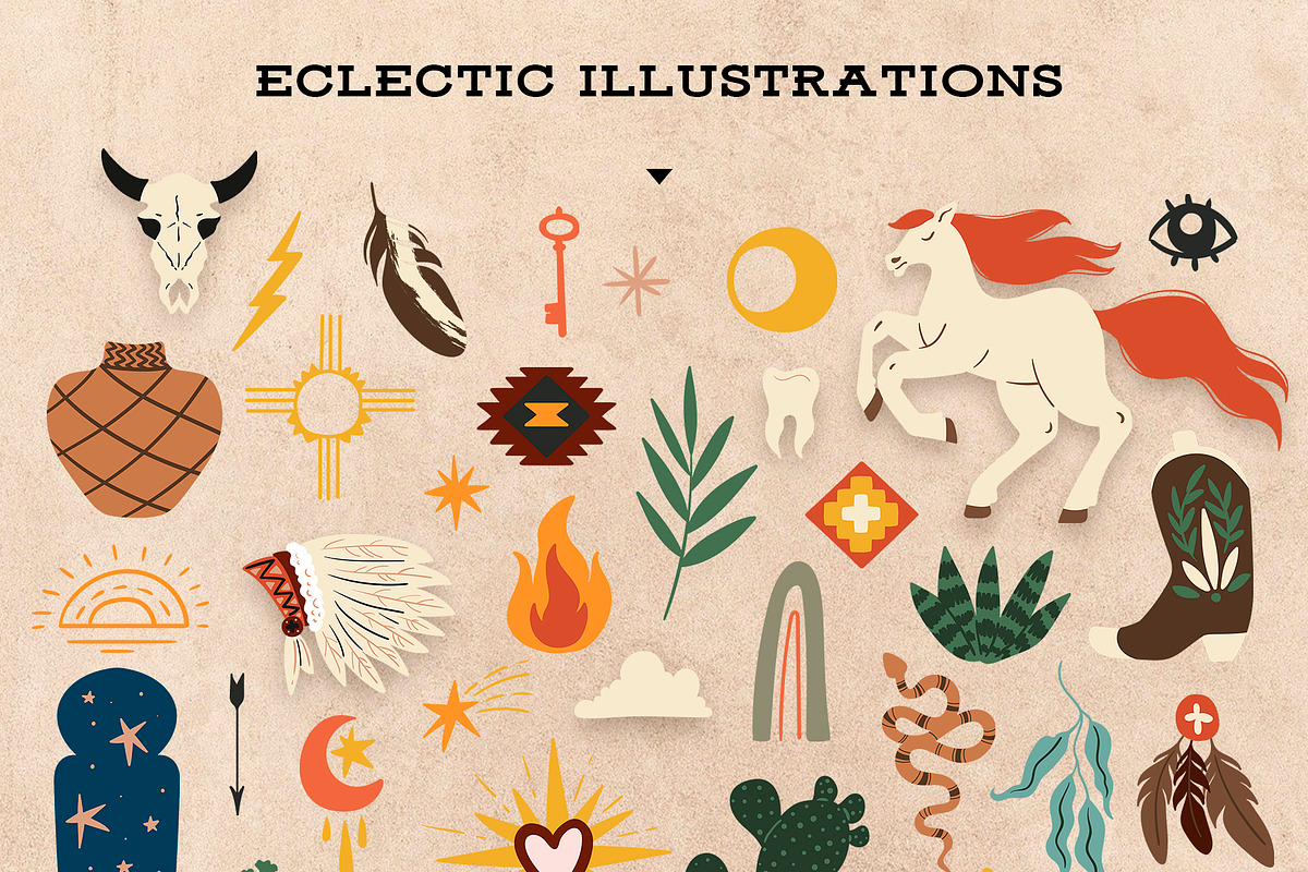 Wild West modern design set, an Animal Illustration by Beauty Drops (Photo 3 of 10)