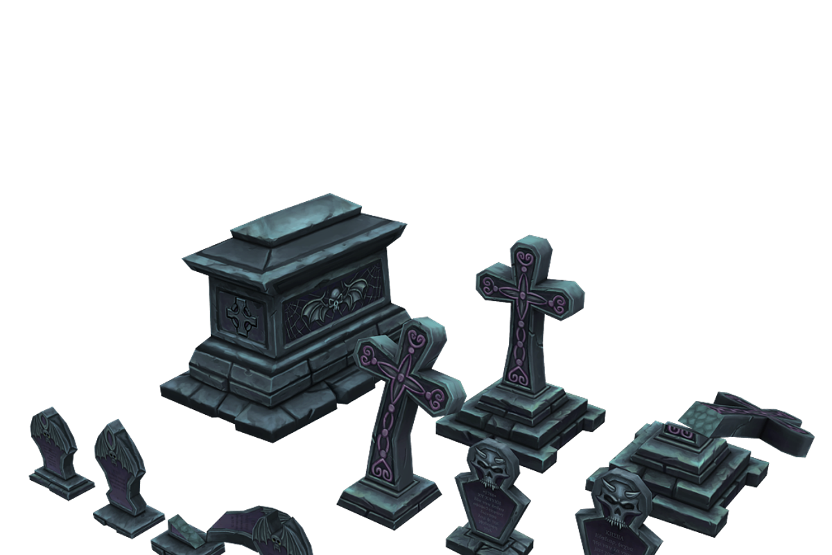 Halloween Cemetery Set, an Environmental 3D Model by 3Dfancy (Photo 9 of 12)