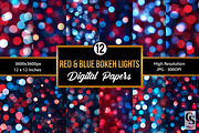 Red and Blue Bokeh Seamless Patterns, a Pattern Graphic by Creative Store (Thumbnail 1 of 5)