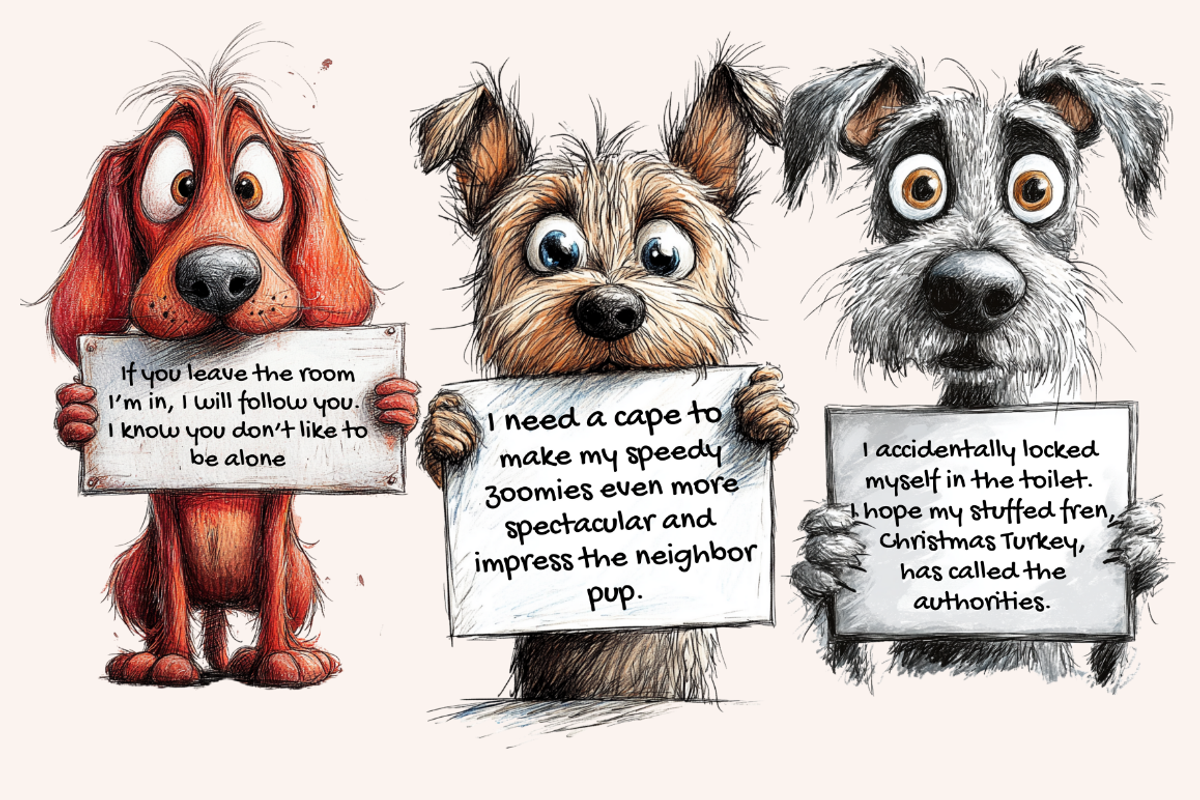 Woof, Wags and Witty Remarks, an Animal Illustration by PrintHaven Designs (Photo 5 of 10)