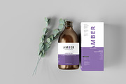 7 in 1 Amber Glass Cosmetic Bundle, a Cups & Container Mockup by pmvch (Thumbnail 92 of 106)