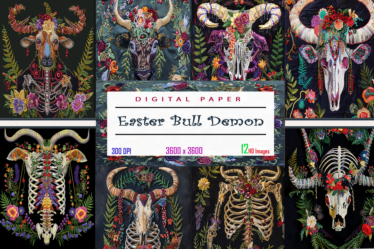 Easter Bull Demon, a Background Graphic by Printable Treasure (Photo 1 of 5)
