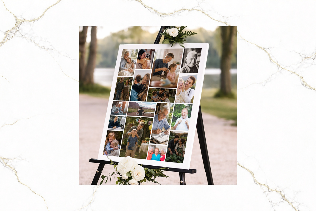 3 Panel Funeral Collage Canva FR011, a Poster Template by TyphoonStudio (Photo 5 of 9)
