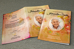 Funeral Program Template-V240, a Brochure Template by Template Shop