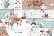 Hygge Interior Home Paper Pack, a Pattern Graphic by Frou Fou Craft (Thumbnail 1 of 7)