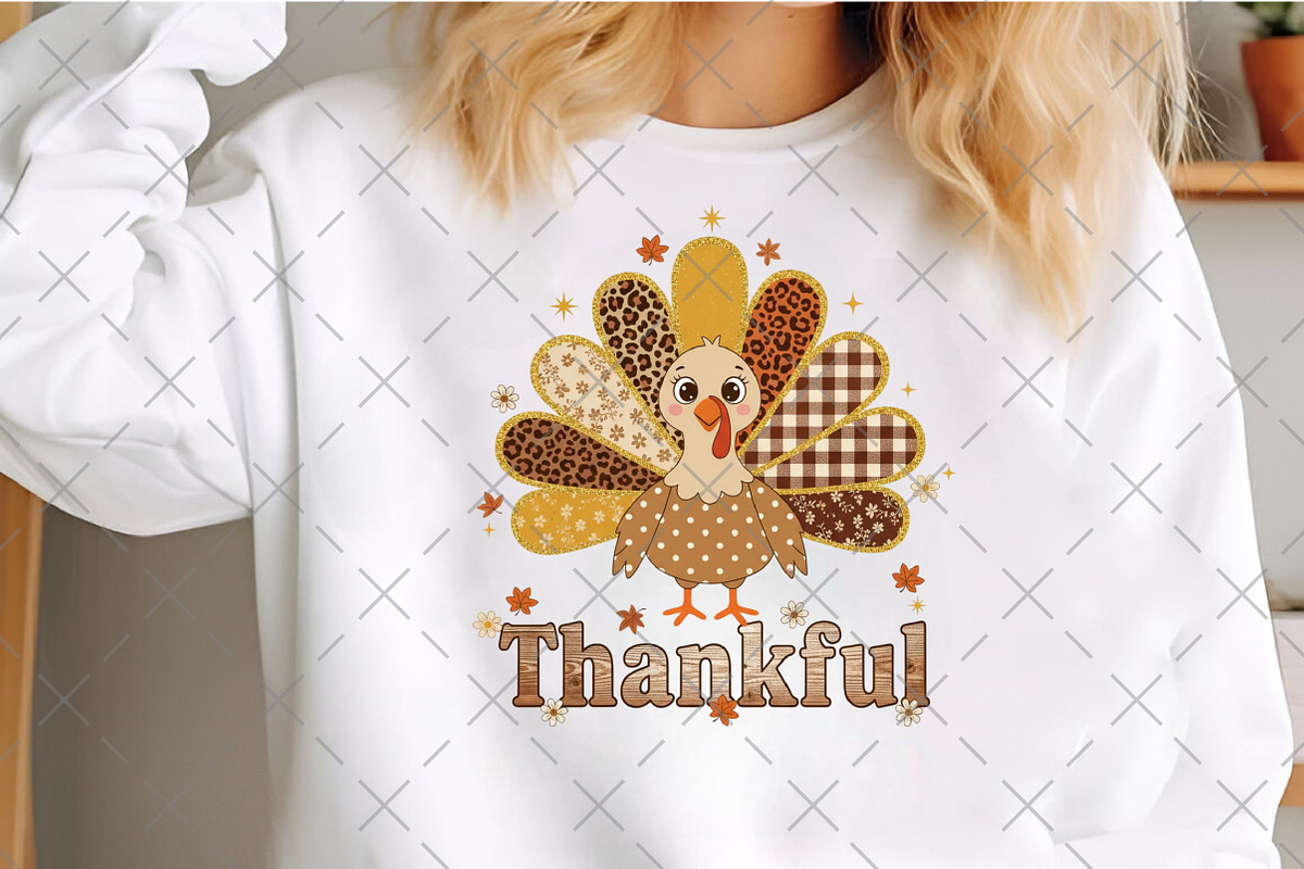 Thankful Turkey Thanksgiving PNG, an Illustration by Craft Nest (Photo 3 of 6)