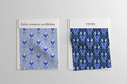 Monochrome Moth and Floral Seamless, a Pattern Graphic by Little Creative Scribbles (Thumbnail 2 of 8)
