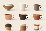 30 EPS. Coffee Cup Vector Icons, an Object Graphic by adenpinkstore (Thumbnail 4 of 15)