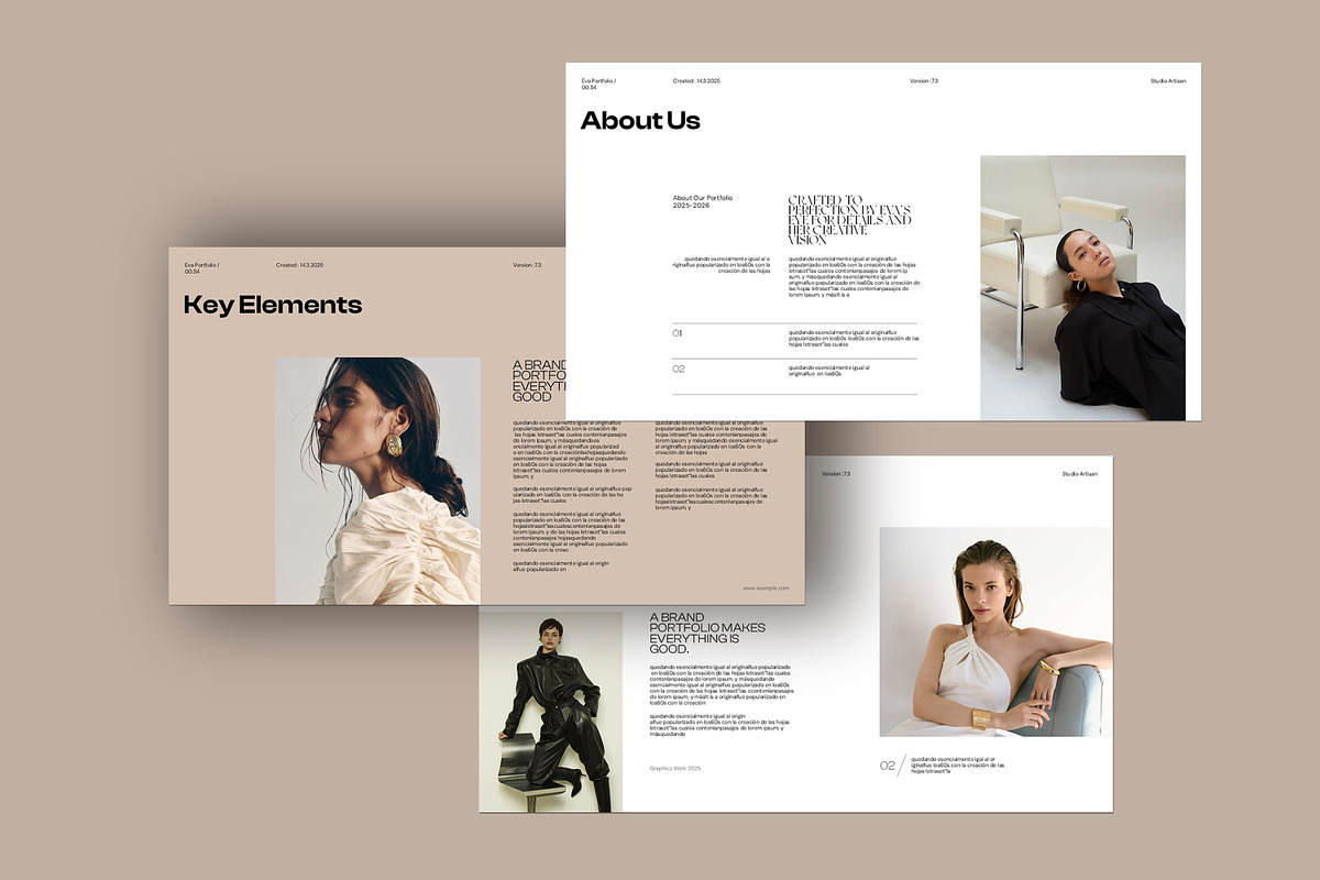 Eva | Portfolio Template, a Presentation Template by Studio Artisan (Photo 4 of 10)