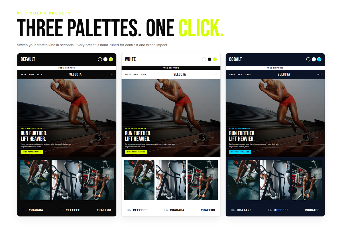 Velocta Shopify Sports Theme, a Shopify Template by Ibnul Jaif Farabi (Photo 3 of 8)