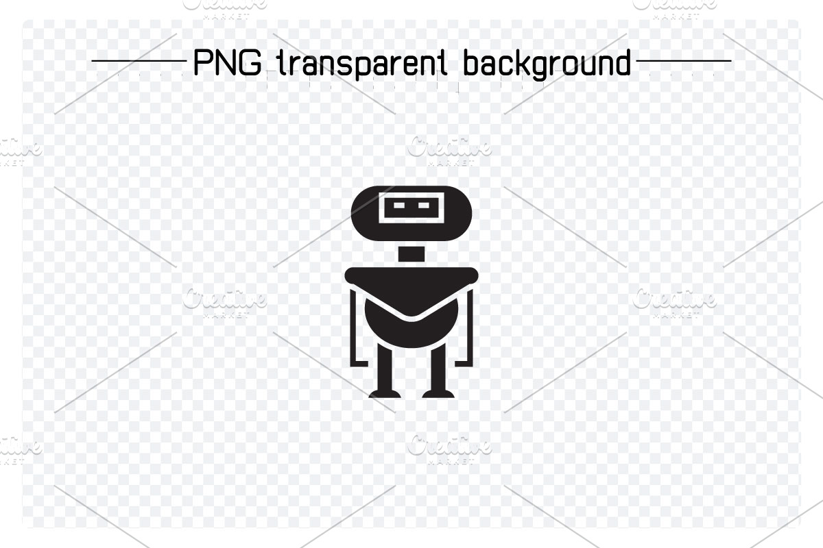 Humanoid and Droid Robot Glyph Icons, an Icon by Designfour (Photo 2 of 7)