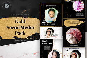 Gold / Glamour / Brush Social Media