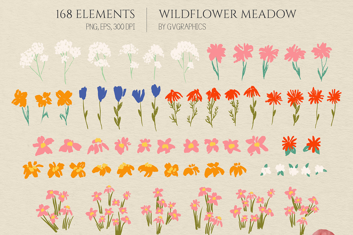 Wildflower Meadow Set, a Pattern Graphic by GVGraphics (Photo 13 of 15)
