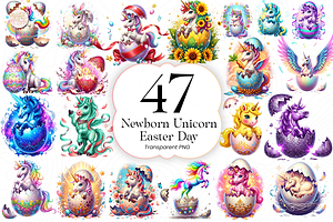 Newborn Unicorn PNG Clipart Cute., an Object Illustration by KennedyStudio