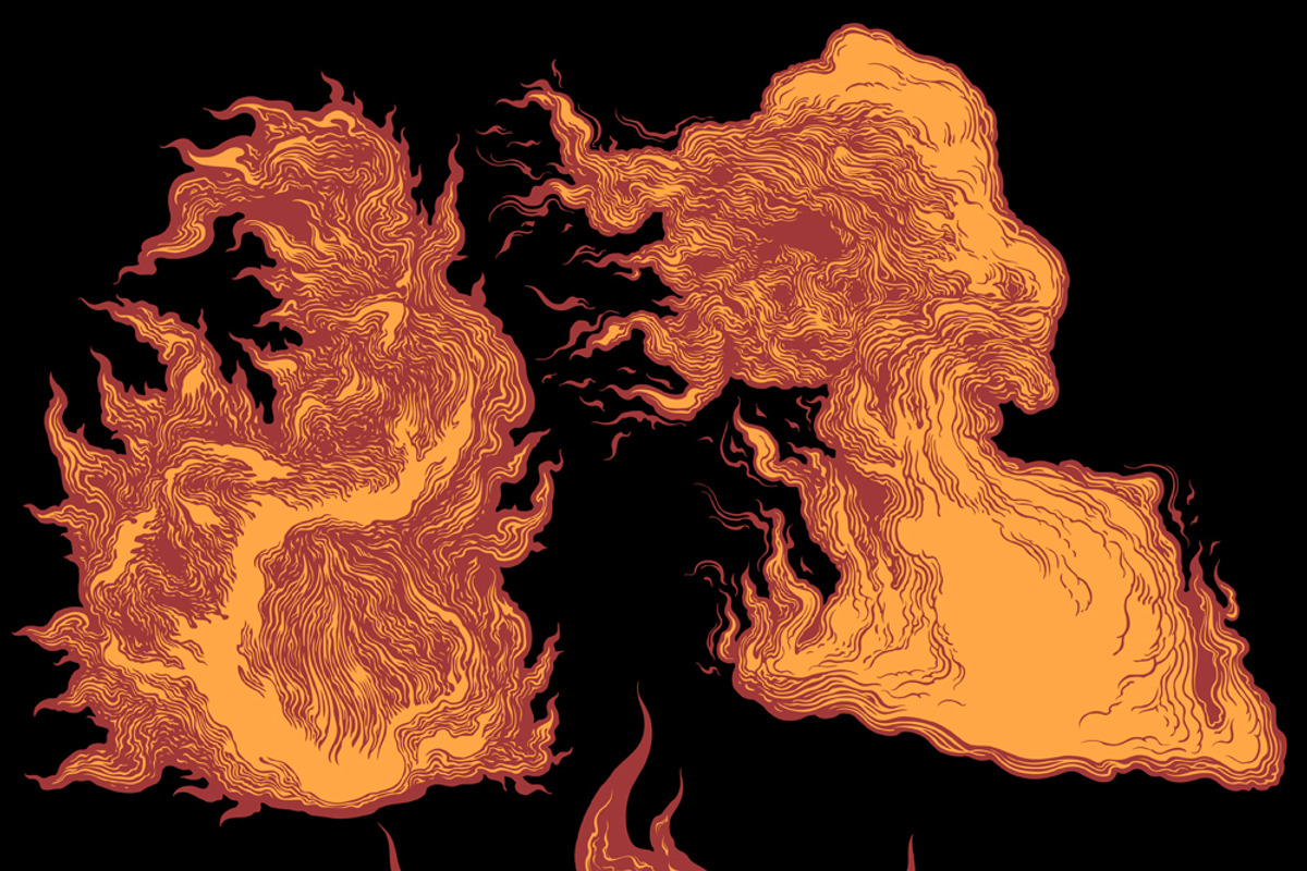 Design set Flame. Vector engraving, an Object Graphic by Vector Engraving (Photo 3 of 5)