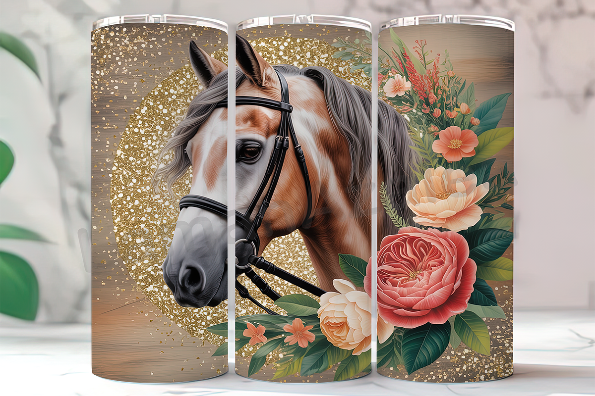 Western Horse 20oz Tumbler Wrap, an Arts & Entertainment Photo by LamanAzalea (Photo 1 of 2)