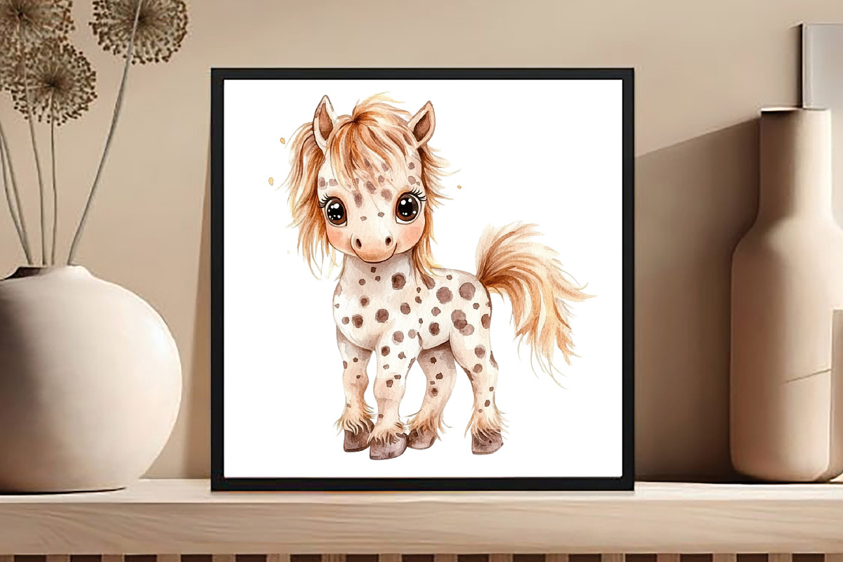 Watercolor Horse Clipart Bundle, an Illustration by DreamCafeArt (Photo 5 of 7)