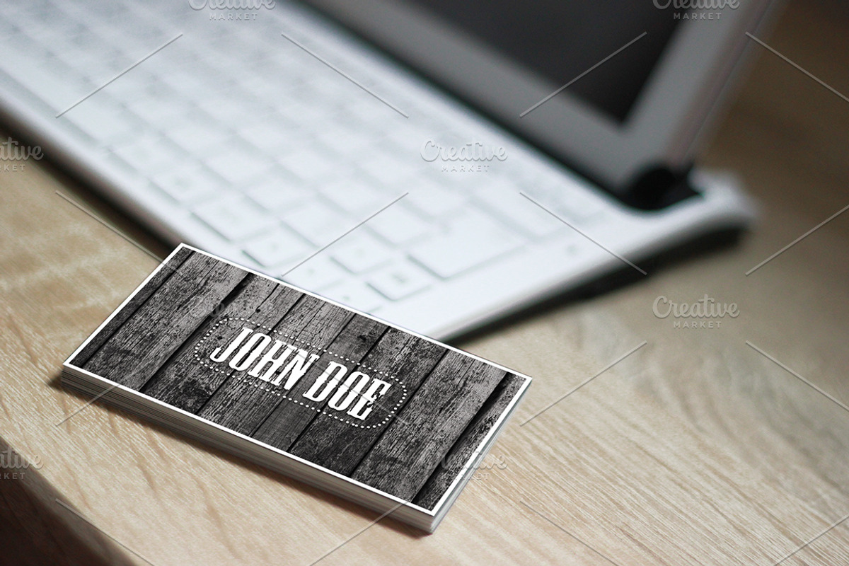 Clean Wood Business Card, a Business Card Template by Konakchiev (Photo 3 of 3)