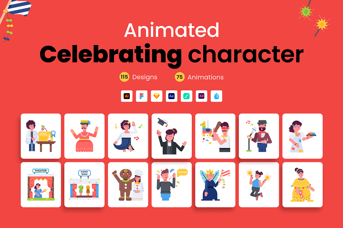 Animated People Celebrating, a Duotone Icon by Prosymbols (Photo 1 of 11)
