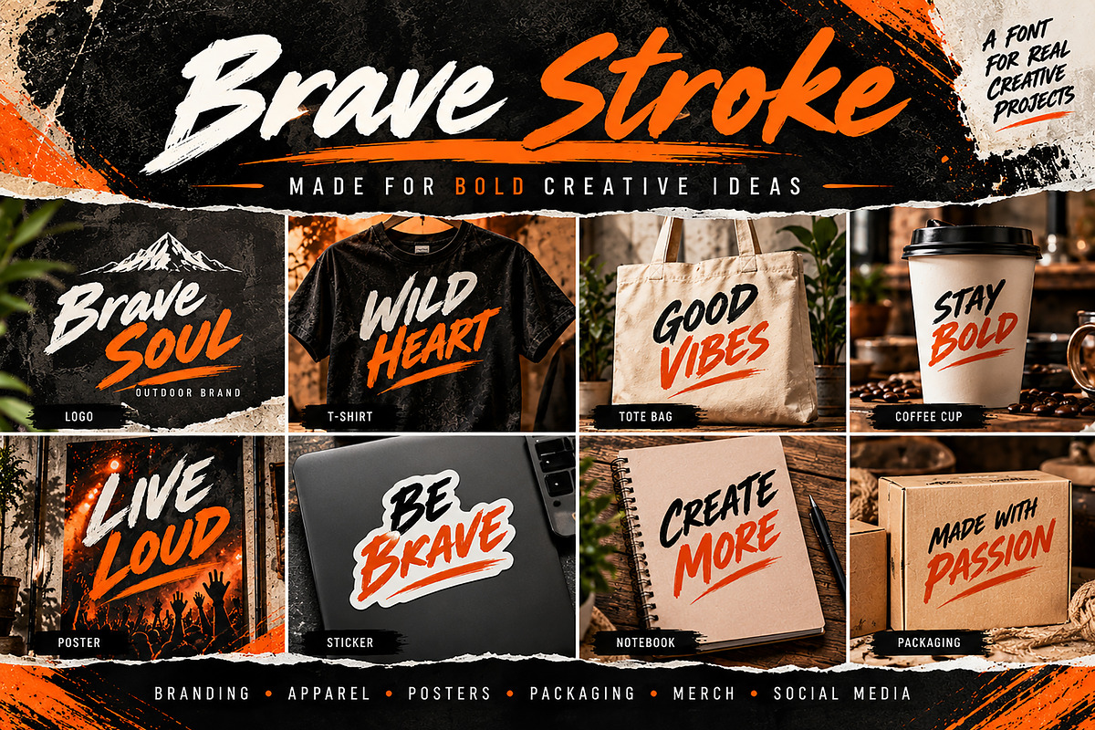 Brave Stroke, a Handwritten Font by Wow Magic (Photo 2 of 5)