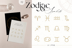 Zodiac Celestial Constellations Set