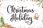 Christmas Holiday, a Script Font by Mozatype (Thumbnail 1 of 9)