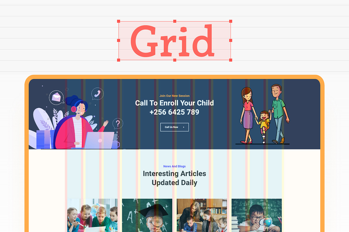 Dev Kindergarten Education Template, a Wireframe Template by litoondev (Photo 3 of 8)