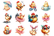 Funny Chiken, an Illustration by Design Market (Thumbnail 2 of 3)