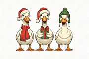 Funny Christmas Goose Christmas PNG, an Illustration by CraftArtStudio (Thumbnail 1 of 4)