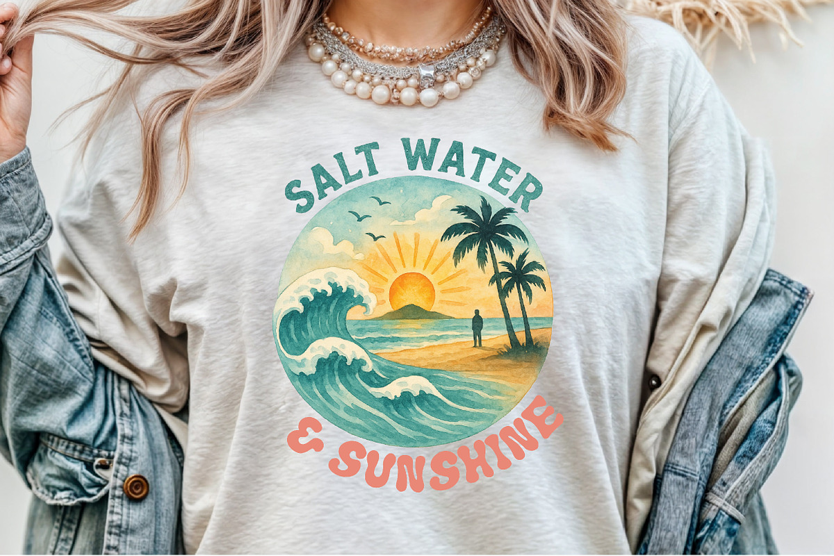 Retro Summer Salt Water and Sunshine, an Illustration by Sublimation Artist (Photo 4 of 9)
