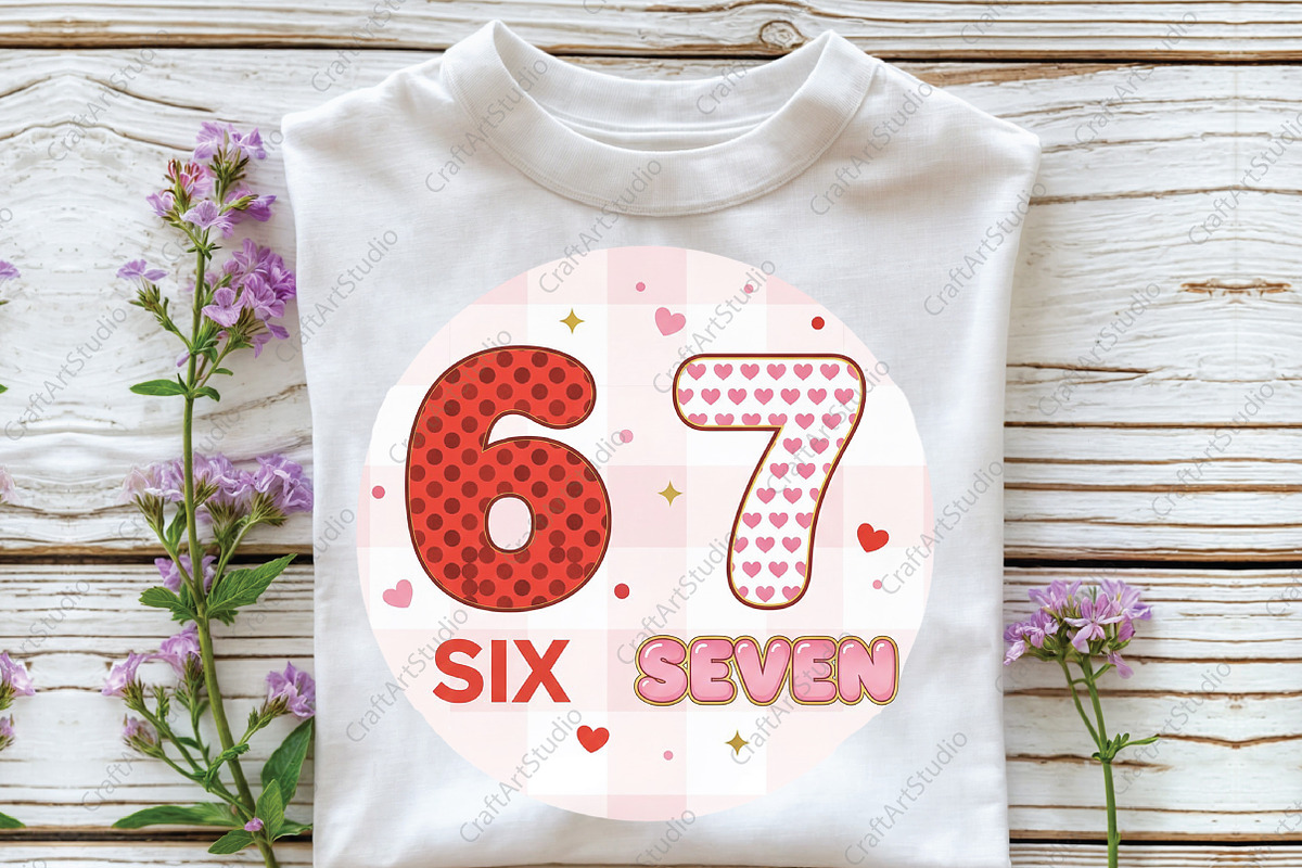 Six Seven Valentine PNG, an Illustration by CraftArtStudio (Photo 3 of 4)