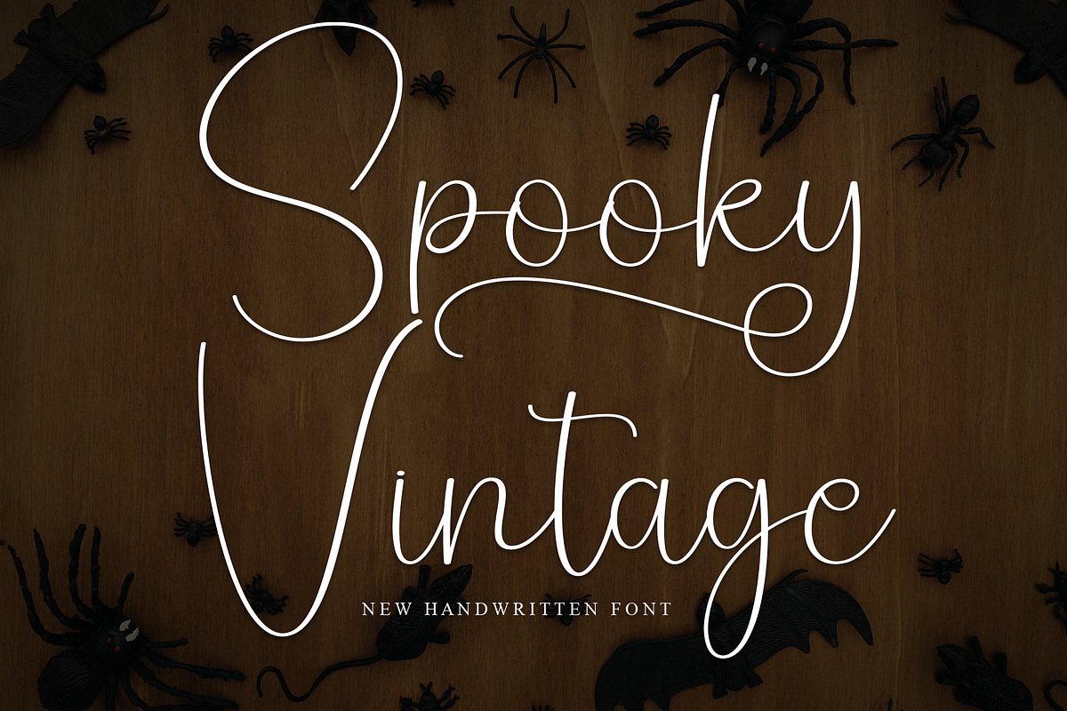 Spooky Vintage | Script Font, a Handwritten Font by Scratchones (Photo 1 of 9)