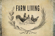 Farm Living Clipart & Backgrounds, an Animal Illustration by Le Paper Cafe (Thumbnail 1 of 5)
