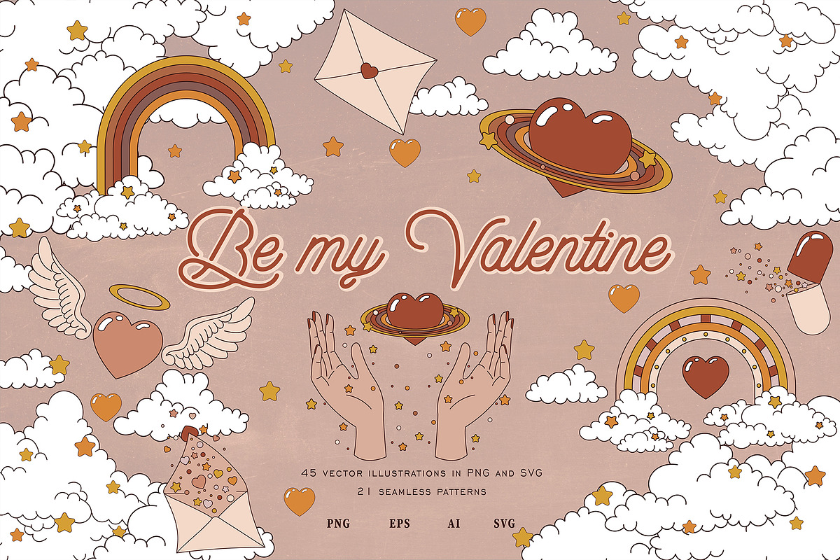 Be my Valentine, a Seasonal Illustration by Garden in frame (Photo 1 of 8)