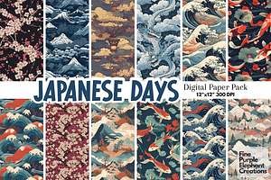 Japanese Illustrations Japan Paper