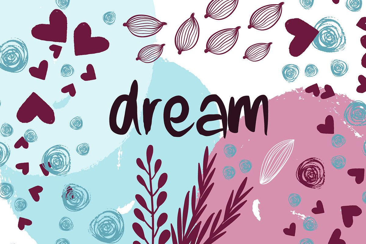 Dream font+bonus backgrounds