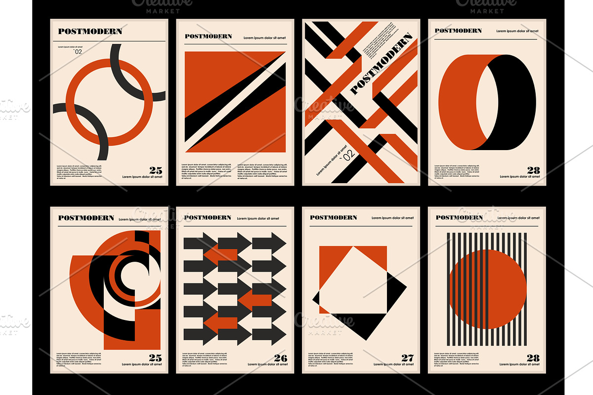 Artworks posters inspired postmodern, a Decorative Illustration by Pgmart