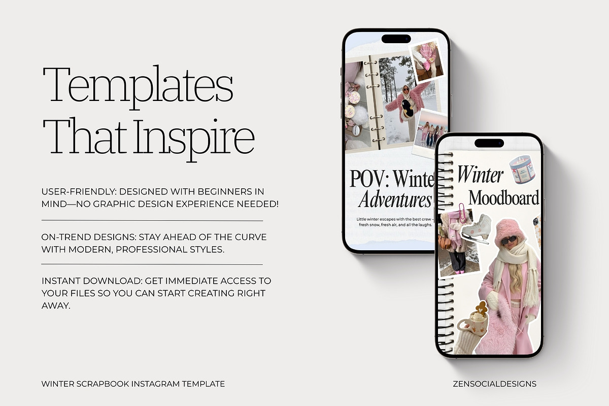 Winter Scrapbook Aesthetic, a Social Media Template by ZenSocialDesigns (Photo 7 of 9)