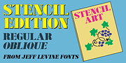 Stencil Edition JNL, a Font by Jeff Levine Fonts (Thumbnail 1 of 5)