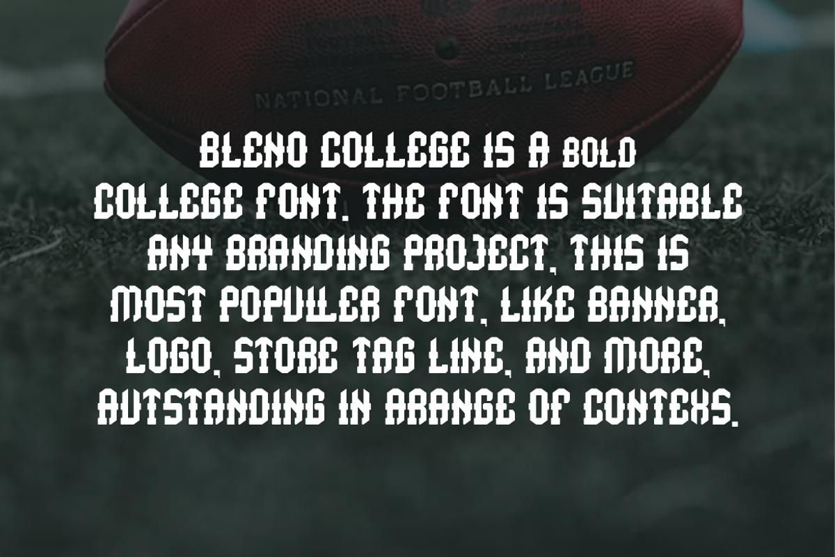 Bleno College Font, a Serif Font by QR Design Studio (Photo 4 of 7)