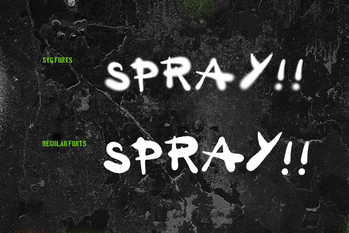 Spray the City SVG Fonts, a Font by tomatstudio (Photo 7 of 8)