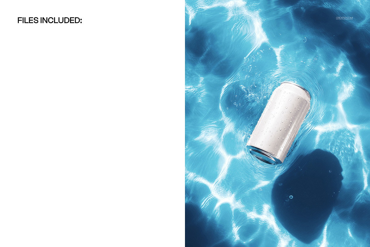 Summer Pool Drifting Soda Can Mockup, a Cups & Container Mockup by creatsy5 (Photo 2 of 5)