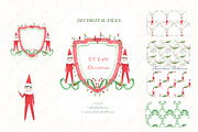 Elf Red Christmas  Watercolor Crest, a Graphic by LABFcreations (Thumbnail 2 of 4)