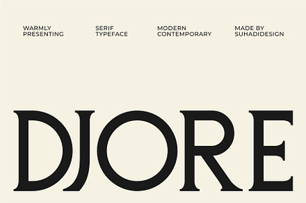 Djore - Serif Typeface Minimal Font, a Serif Font by suhadidesign