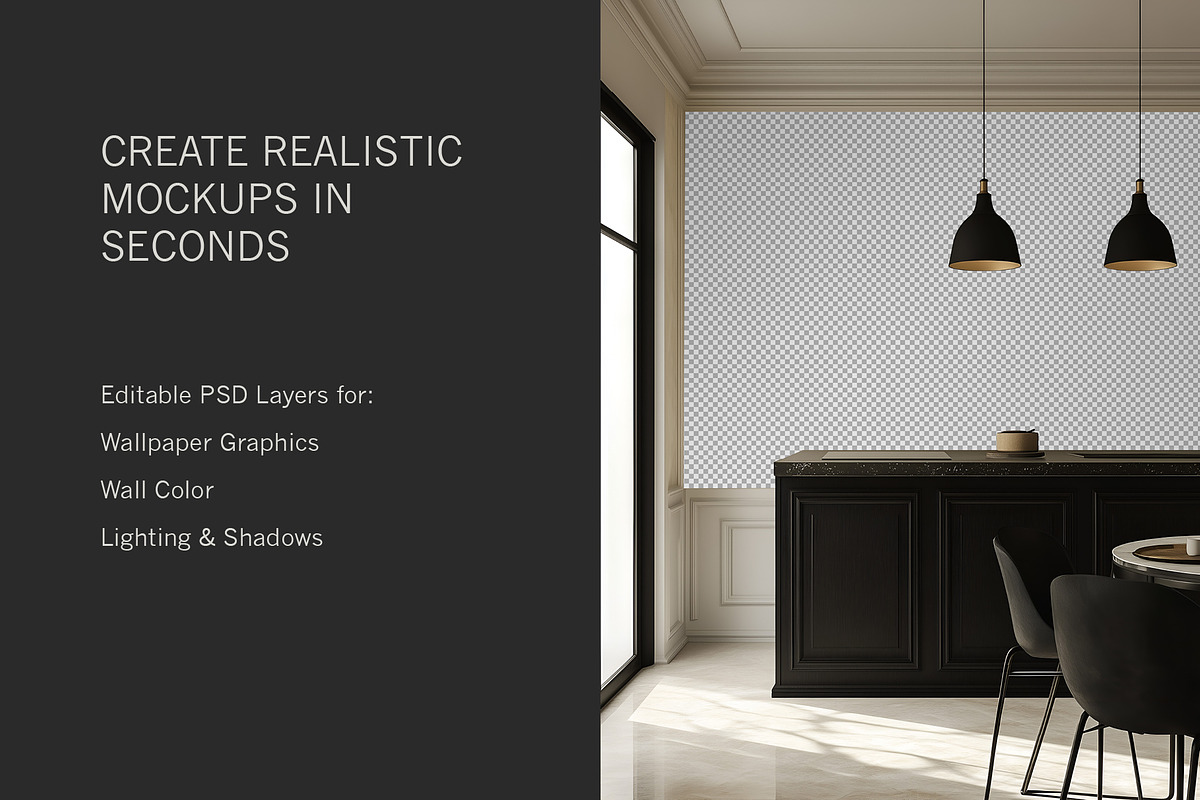 Dark Modern | Kitchen No. 3 Mockup, a Household Mockup by Blixa 6 Studios (Photo 3 of 7)
