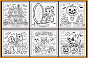 Halloween Bold & Easy Coloring Book, a Seasonal Illustration by protabsorkar11 (Thumbnail 2 of 4)