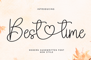 Best Time Script Font